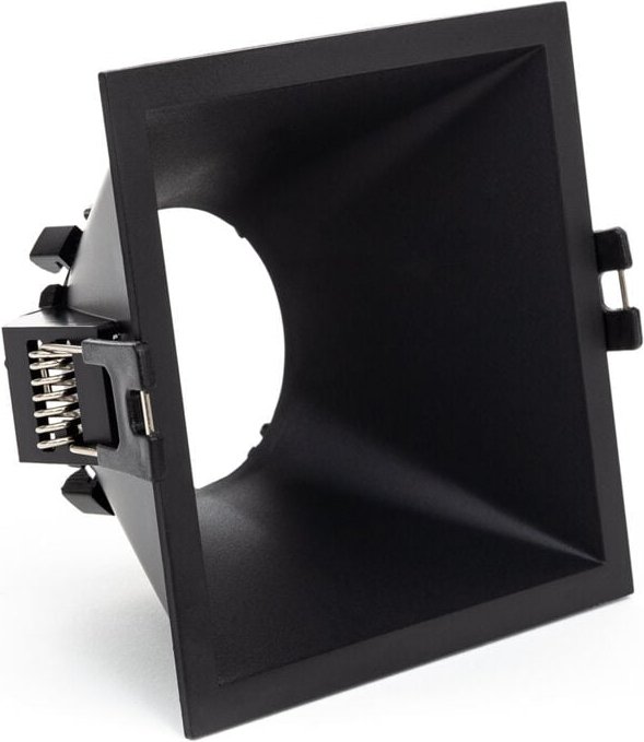 Ledkia - Downlight-Ring Eckig Niedriger UGR-Wert für LED-Lampe GU10 Schnitt 85x85 mm Schwarz