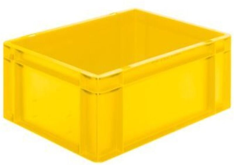 La-ka-pe - Transport-Stapelkasten B400xT300xH175 mm gelb, geschlossen ohne Griffloch