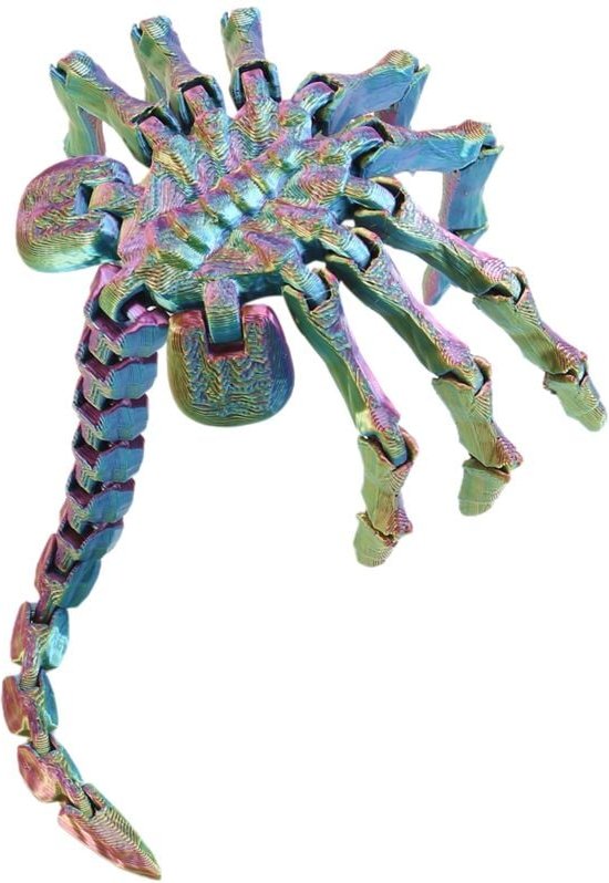 Tlily - Facehugger-Modell, vollbeweglich, Filmrequisite, Sammlerfigur, Sci-Fi-Horror-Dekor, mehrfarbig