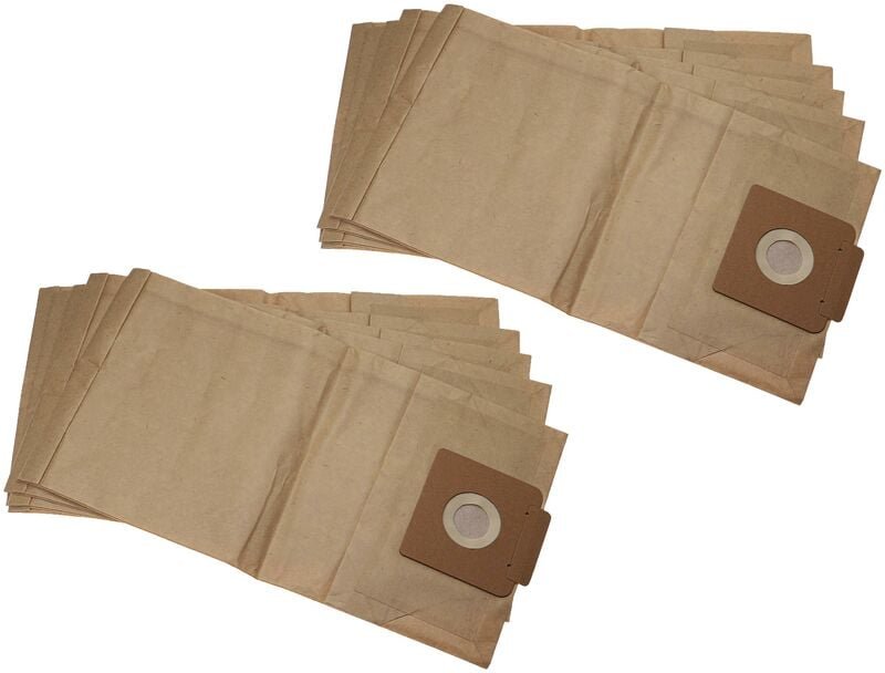 10x Staubbeutel kompatibel mit Würth tss 12, tss 12 eco, TSS12 Compact Staubsauger - 42cm x 22cm braun - Vhbw