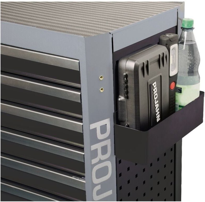 Projahn Zubehör Werkstattwagen mit Vierkantlochung Multifunktionsablage tief Schwarz