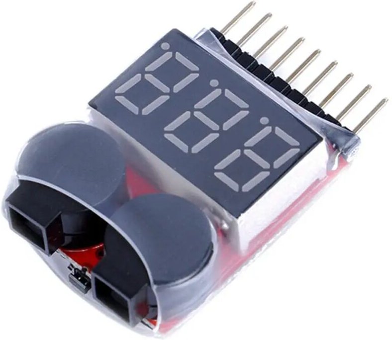 Autofernbedienungsteile Batteriespannung elektrische Anzeige Menge Alarm 1s-8s 7,4 V 11,1 V Instrumententester schwarz