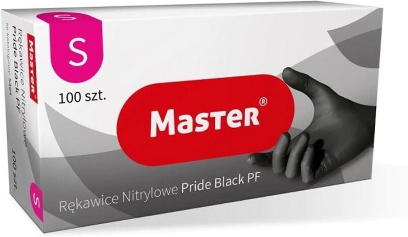 Schwarze Nitrilhandschuhe Master Pride Grösse S - Rek Gu 4863