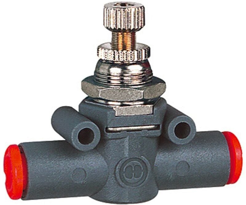 Drosselrückschlagventil einseitig, Schlauch-Schlauch, Schl.-Ø 4 - Riegler