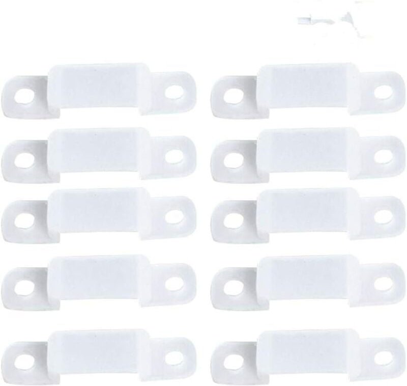 Lichtstreifen-Befestigungshalterclip, 12-mm-Silikon-Halterclip zur Befestigung von wasserdichtem SMD 3528 5050 1210 RGB-...