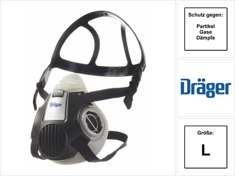 Dräger Halbmaske x-plore 3300 EN140, Nr. R55332, Gr. l