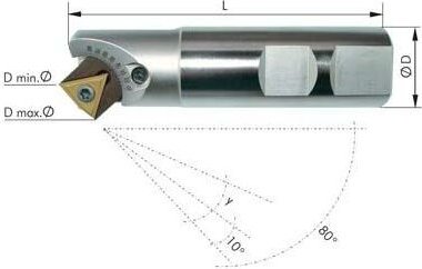 Fasenfräser verstellbar 10-80G, Z1, D25mm Format