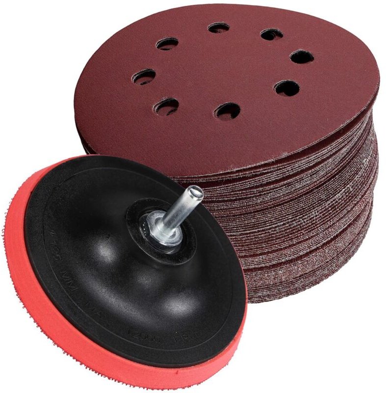 70 Klett Schleifscheiben 125mm Mix Korn 40-600 + Schleifteller Winkelschleifer