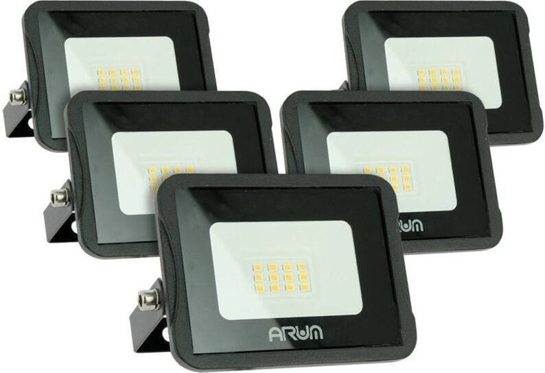 Set mit 5 10W IP65 Außenscheinwerfern Farbtemperatur: Kaltes Weiß 6000K