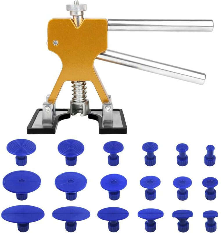 Lackloses Dellenentfernungsset, Karosserie-Dellenentfernungswerkzeug mit 18 blauen Saugnäpfen für Automobile, Kühlschrän...