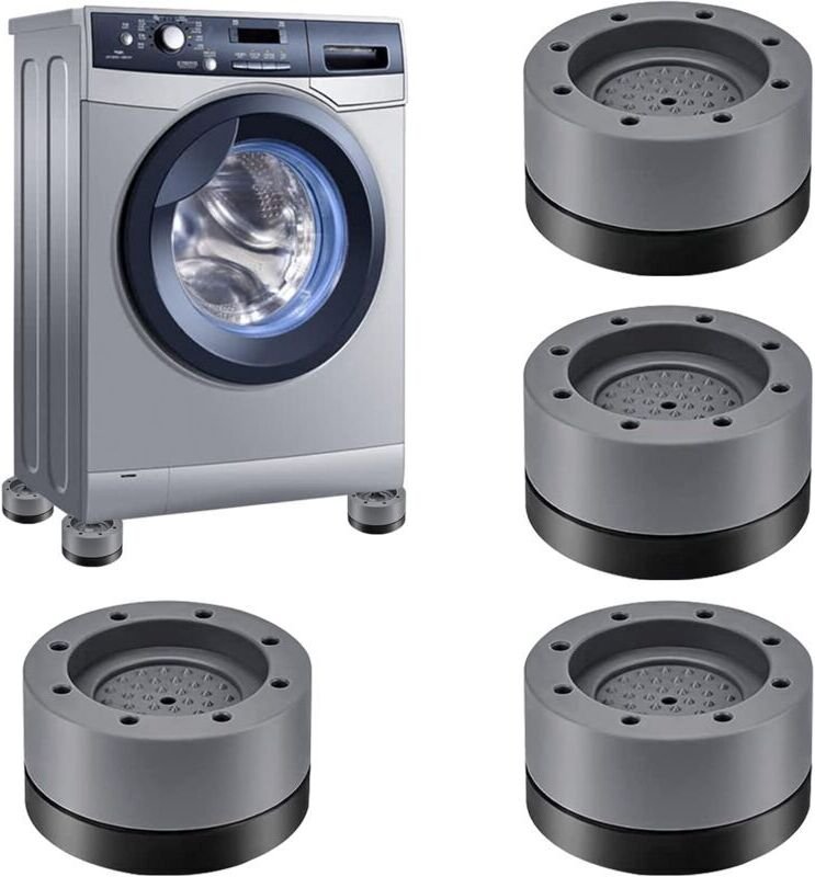 Set mit 4 Antivibrationsfüßen für Waschmaschinen, Antivibrationspads, Stoßdämpfer für Waschmaschinen, Füße für Waschmasc...