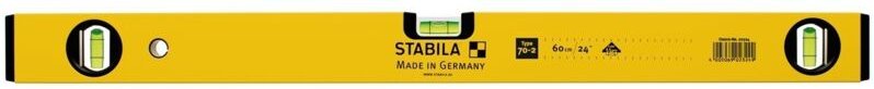 Stabila - Wasserwaage Type 70-2 Aluminium Richtwaage Messwerkzeug 40 - 200 cm, Ausführung: Type 70-2, 40 cm