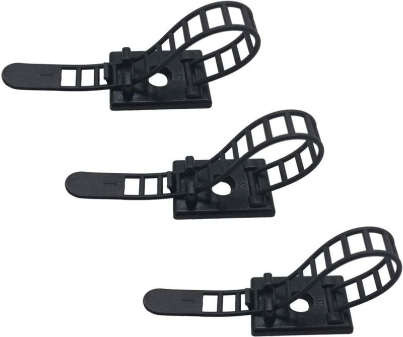 25er-Pack selbstklebende Kabelclips mit optionalen Schrauben – verstellbare und wiederverwendbare Kabelmanagement-Binder...