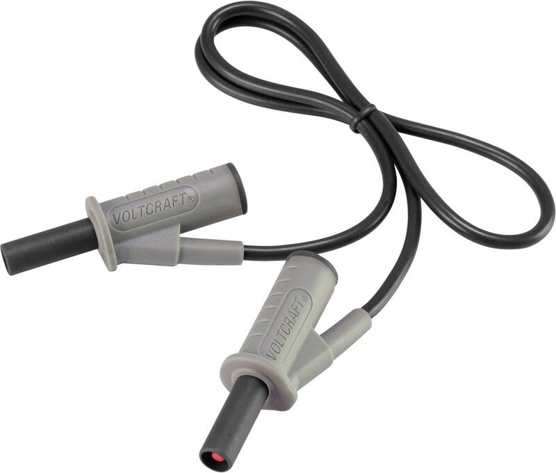 MSB-501 Sicherheits-Messleitung Lamellenstecker 4 mm Lamellenstecker 4 mm 0.50 m Schwarz 1 - Voltcraft