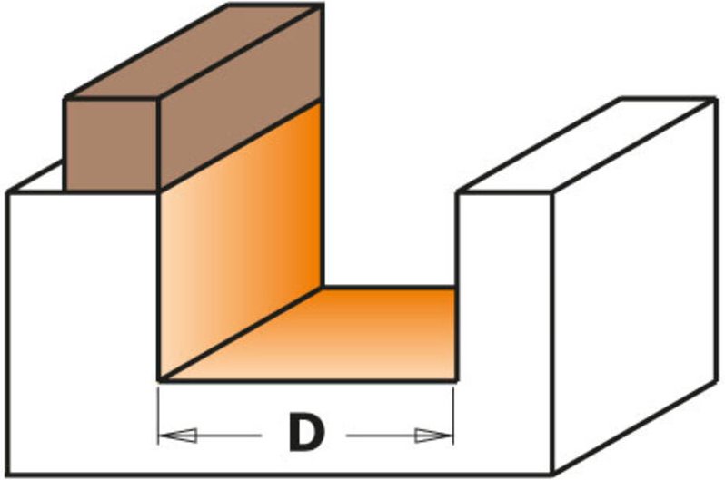 Oberfräse kurz hm D=15 l=20 S=8 mfls CMT 91115011