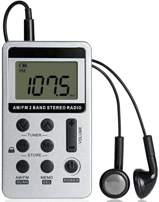 Jalleria - Tragbares Mini-Stereoradio, wiederaufladbares Taschenradio dsp am fm Digitaler 2-Band-Stereoradioempfänger mi...