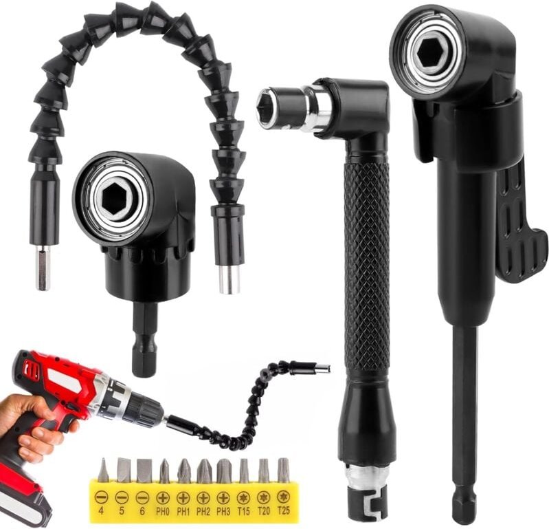 14-teiliges Winkelschraubendreher-Set, Schraubendreher-Bits, 105° flexibler Schraubendreher, Winkelschraubendreher, flex...