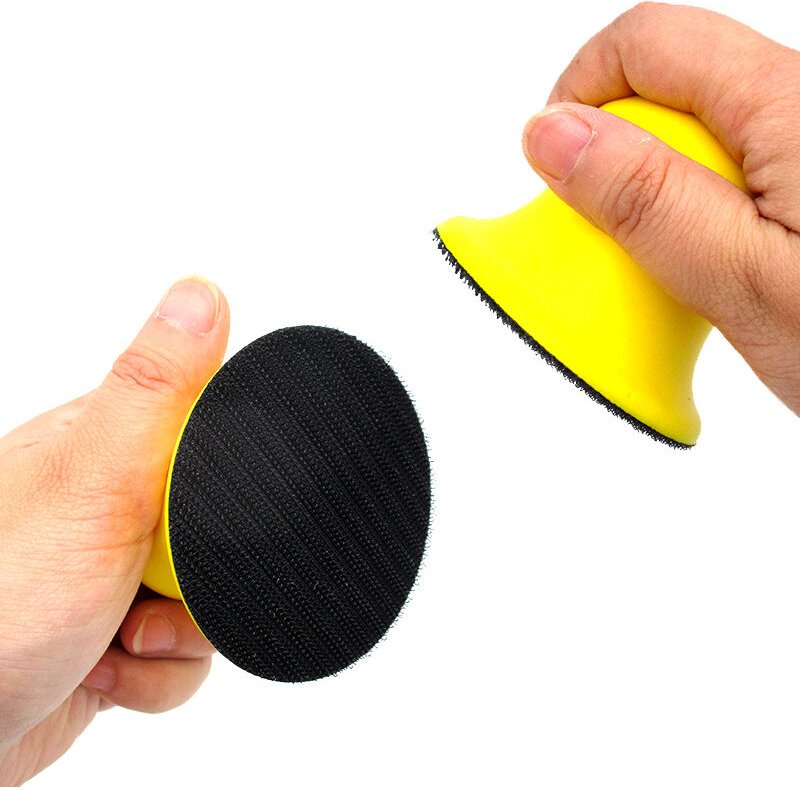 2 Stück Handschleifer, manuelles Schleifpad, Klett-Schleifblock-Pad, Pu-Schaum, Baumwolle, manueller Schleifblock, Polie...
