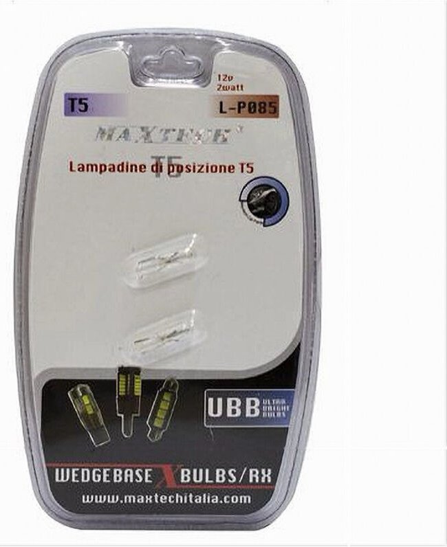 Maxtech - Trade Shop L-P085 T5 positionslampen ultrahelle autolampen 12V 2WATT -