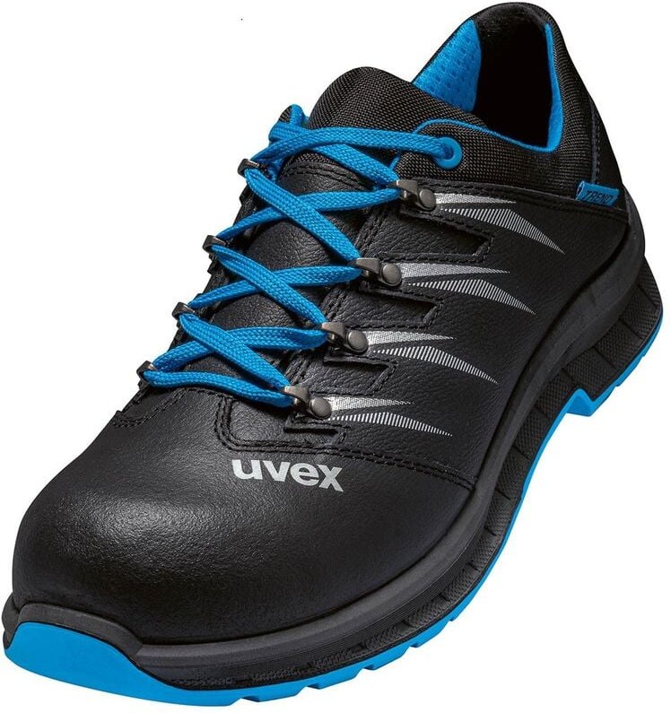Thumbnail - Uvex - 2 trend Sicherheits-Halbschuh Gr.43 W11 S2 esd sr schwarz/blau 6934.8