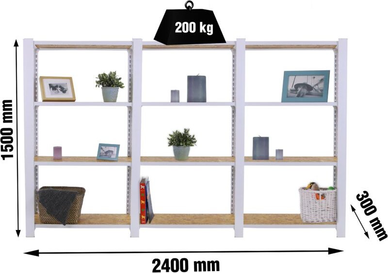 Braun Außenregal Design Weiß 12 Regalböden