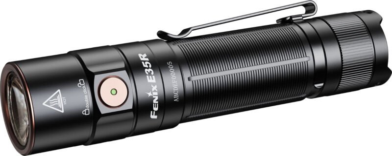 LED-Taschenlampe E35R, Akkubetrieb, schwarz - Fenix