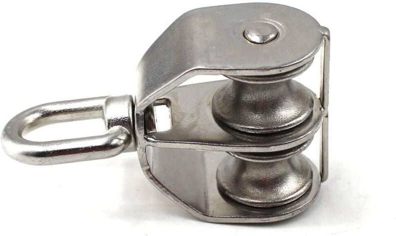 M32 Doppel Flaschenzug 304 Edelstahl Flaschenzug 1er Pack Tragkraft: 250KG