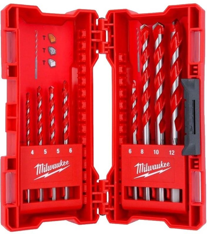 Satz mit 8 Milwaukee Premium Betonbohrern 4932471192
