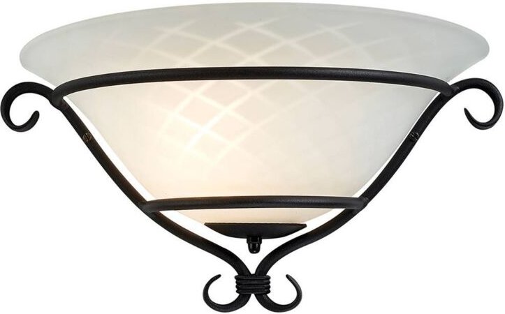 Torchiere - 1 leichte Innenwand-Uplighter Schwarz, E27 - Elstead