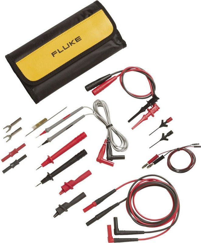 TLK287 Sicherheits-Messleitungs-Set Lamellenstecker 4 mm, Prüfspitze Lamellenstecker 4 mm Rot - Fluke