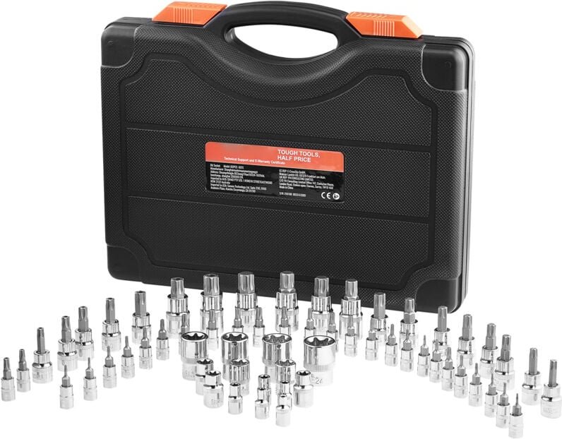 Thumbnail - Mophorn 60-teiliger Torx-Bit- und Außen-Torx-Steckschlüsselsatz, T6-T70, TT6-TT70, TP8-TP60, E4-E24, S2- und Cr-V-Stahl,...