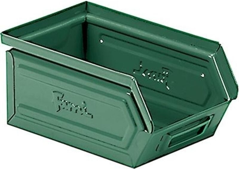 Stahlbehälter mm B=95 T=160 H=75 Gr.1 Grün Ral6011