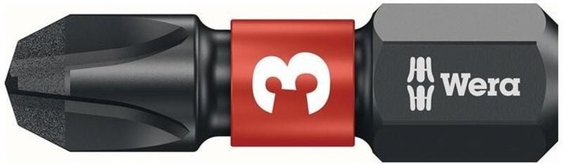 Impaktor Bit für Phillips, 1/4 Zoll c 6,3 Set, Kreuzschlitzgröße: 3 10 Stk - Wera