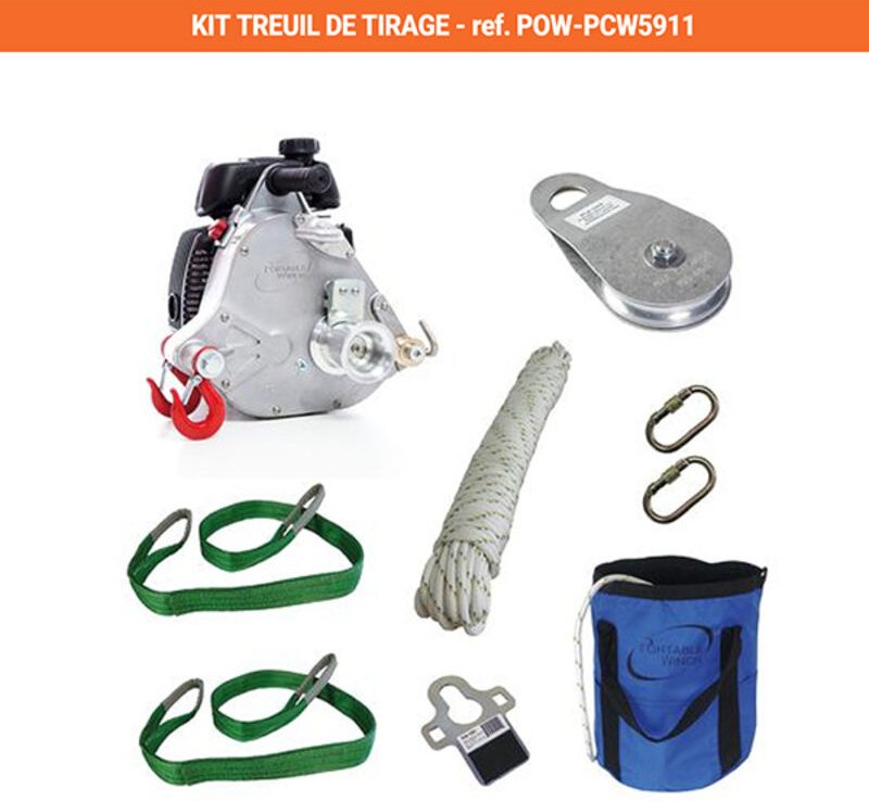 Bestandteil des Sets: Zugwinde mit einer maximalen Zugkraft von 1000 kg - POW-PCW5000