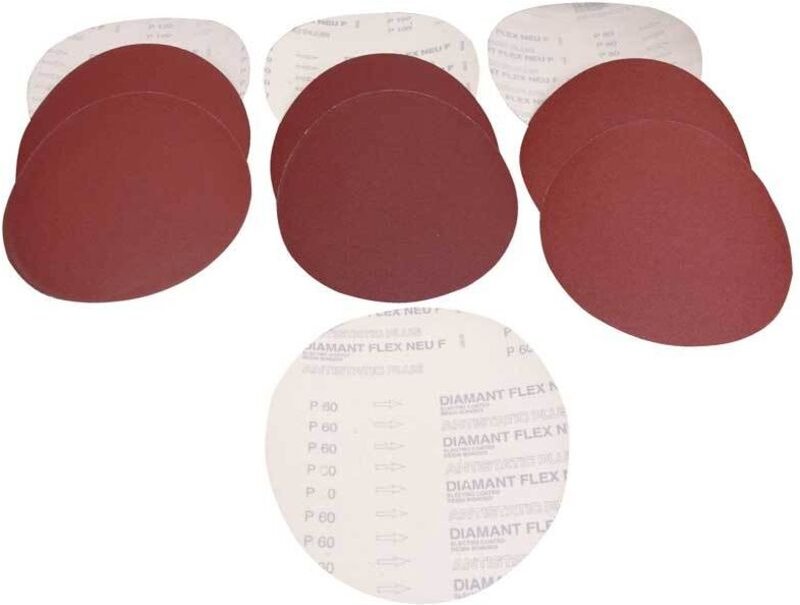 Holzmann - Satz mit 10 Korund-Schleifscheiben 254 mm Gr 60/50/100/120