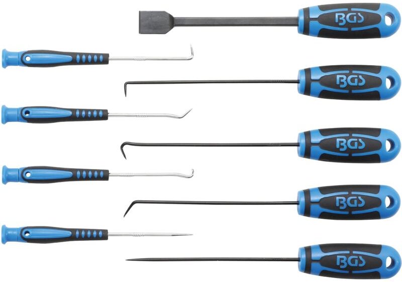 Nadel-, Haken- und Schaber-Satz 9-tlg.