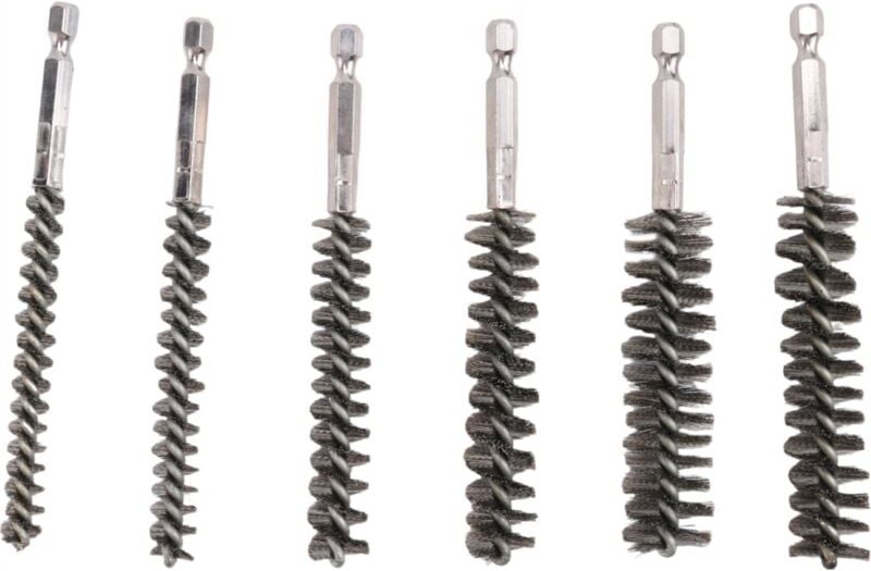 BohrbüRste Edelstahlborsten Draht BüRste für Bohrmaschine Reinigung mit Sechskantschaft 6 StüCke