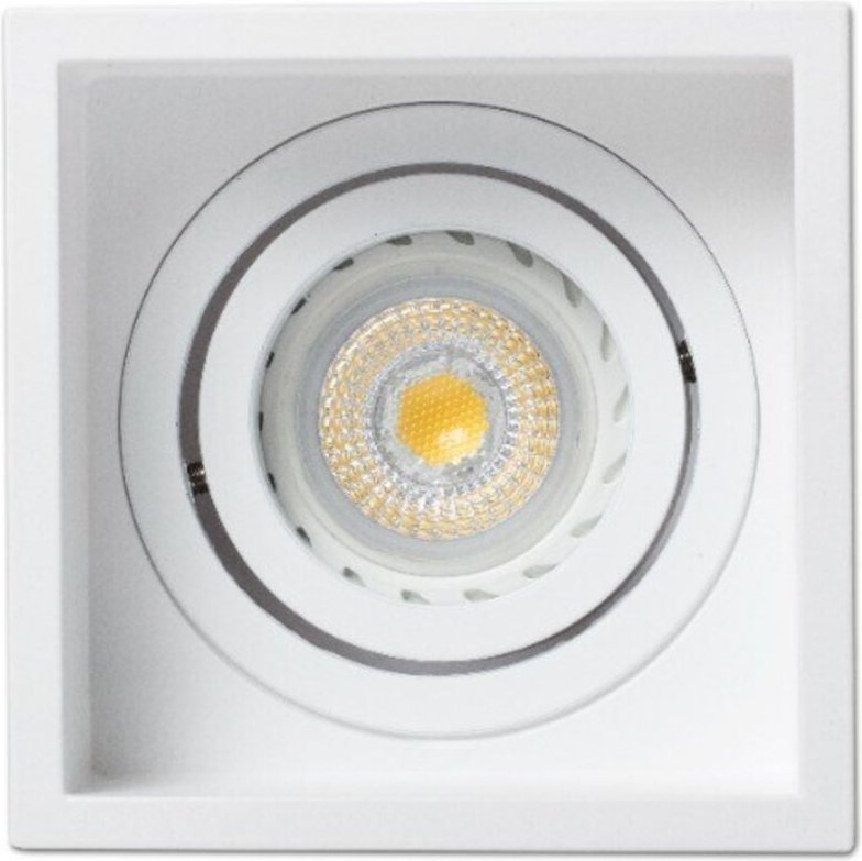 Acre Deckeneinbauleuchte verstellbar weiß quadratisch