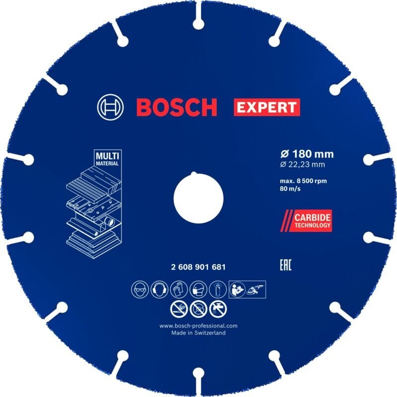 Bosch - expert Carbide Multi Wheel Trennscheibe, 180 mm, 22,23 mm