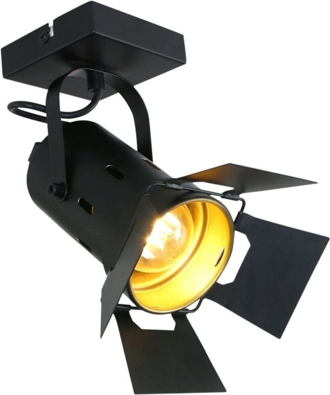 Steinhauer - Mexlite - spot - Carree - schwarz - metall - aufbauleuchte - E27