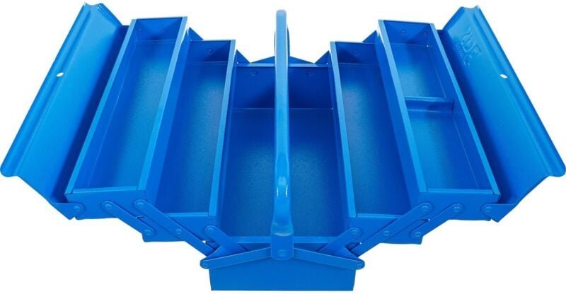 Metall-Werkzeugkasten leer 420 x 200 x 200 mm 5 Fächer