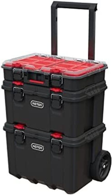 Stack n Roll Werkzeugwagen - 52,5x41x69,4 cm - Schwarz - Keter