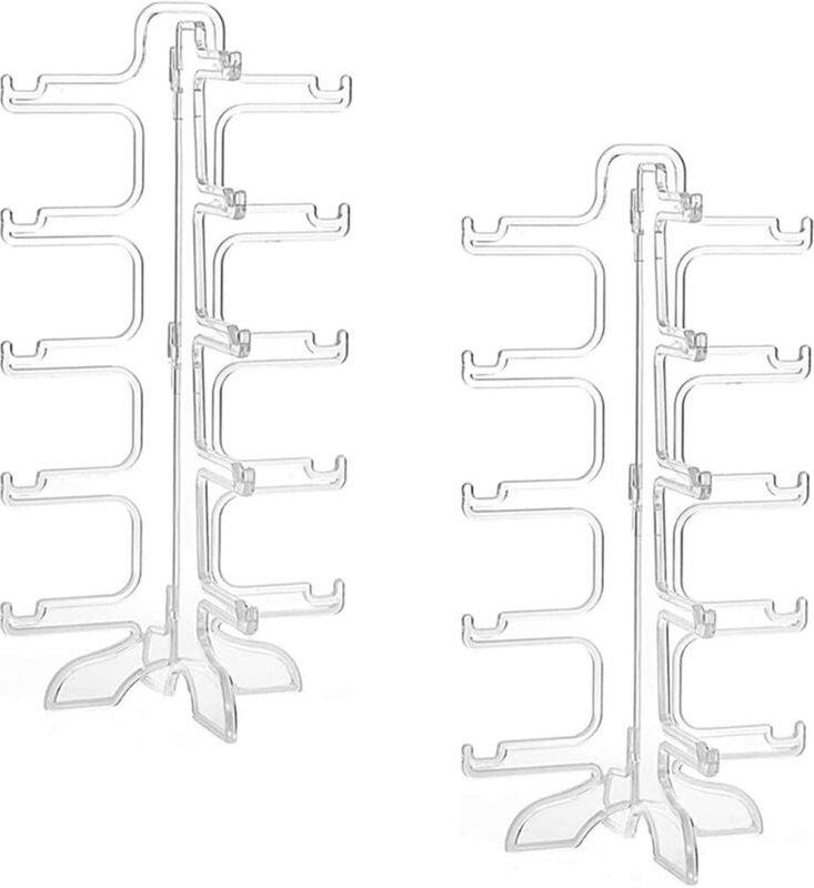 Lntyq - Stück Brillengestelle aus Kunststoff, 5-lagiger Brillenaufbewahrungs-Displayhalter, Sonnenbrillenständer, zur Au...