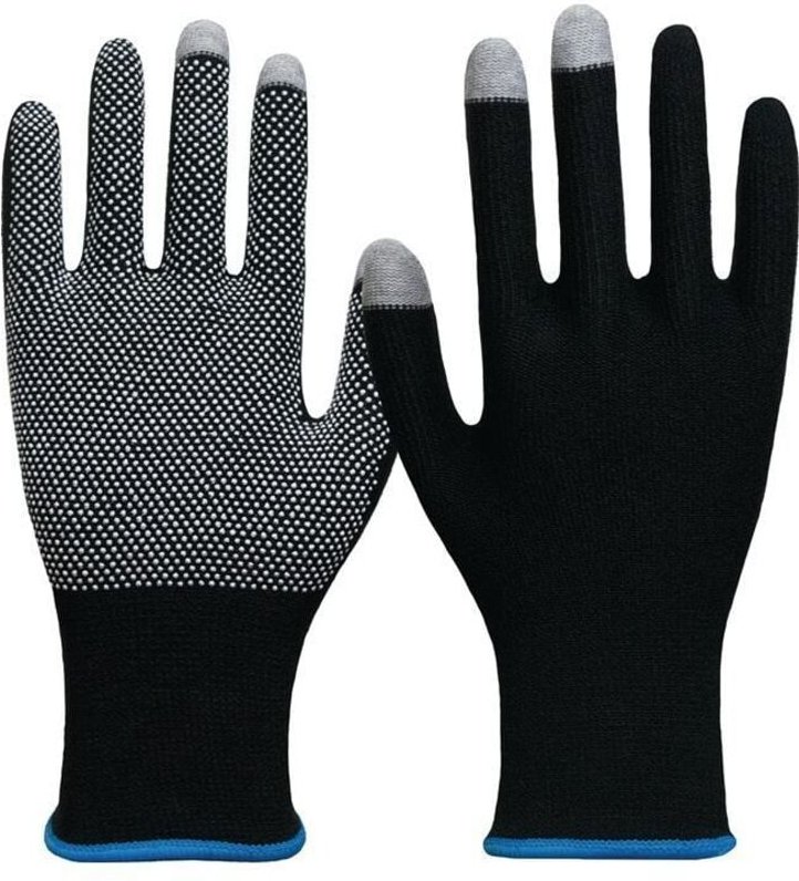 Nitras - 6102-8 Handschuhe smart swipe Größe 8 schwarz/weiß en 388 PSA-Kategorie i