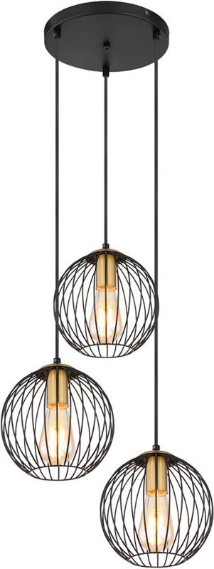 Globo - hängeleuchte - Eusebius - schwarz - metall - Ø 39cm - E27