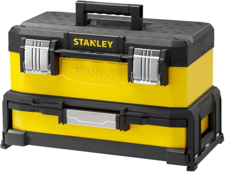 Werkzeugkasten mit Schublade aus zwei Materialien gelb 51cm Stanley 1-95-829