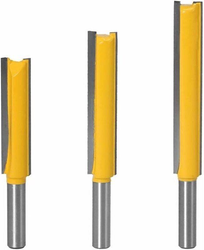 Stück 8-mm-Bündigfräser, extra lange Hartmetallfräser, Holzbearbeitungs-Fräswerkzeug, 50 mm, 63 mm, 76 mm