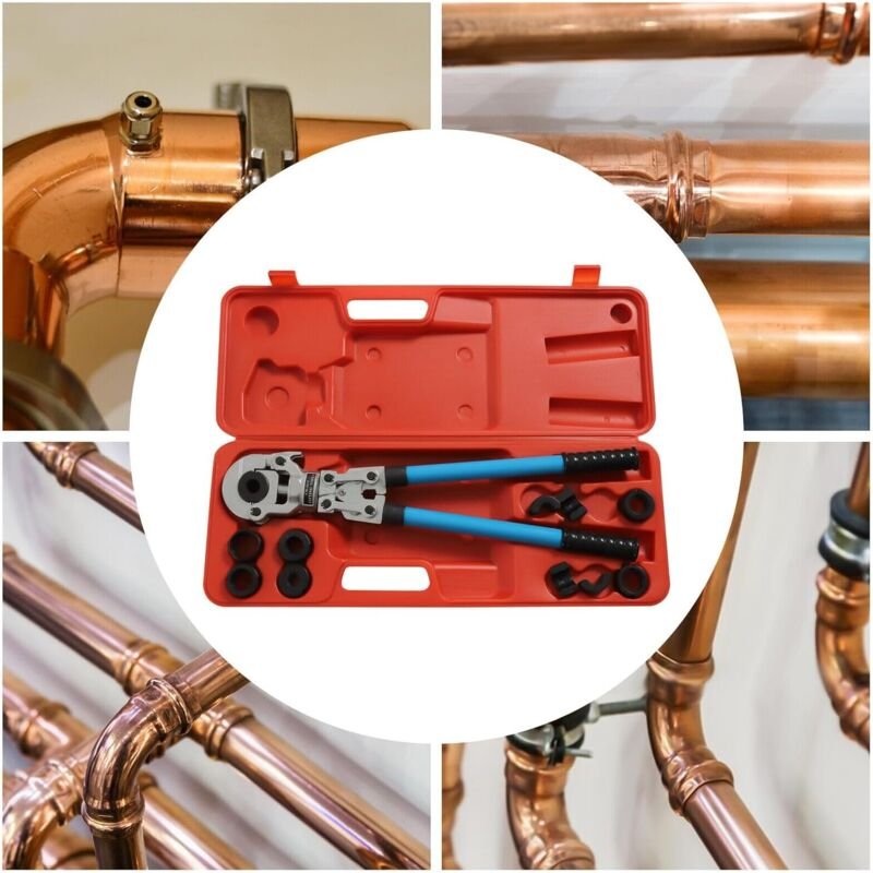 Professionelle Crimpzange V-Crimpzange, manuelle Crimpzange V12-28mm und TH16-32mm, geeignet für Kupferrohre, Verbundroh...