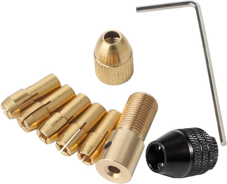 Tlily - 9 StüCk 0,5-3 Mm Bohrfutter-Spannzangen Set mit 3,17 Spannfutter-Klemme für Den Bohrerordner Kupferkappenachse B...