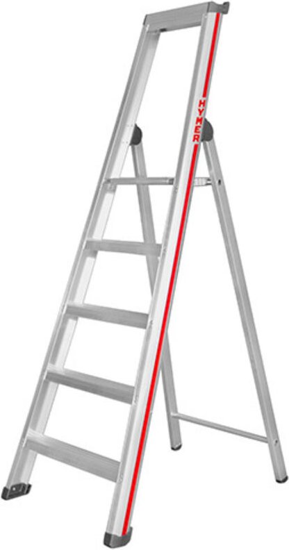 Stufenstehleiter mit Plattform, Stufenzahl inkl. Plattform 5, Standhöhe max. 1,14 m - Hymer
